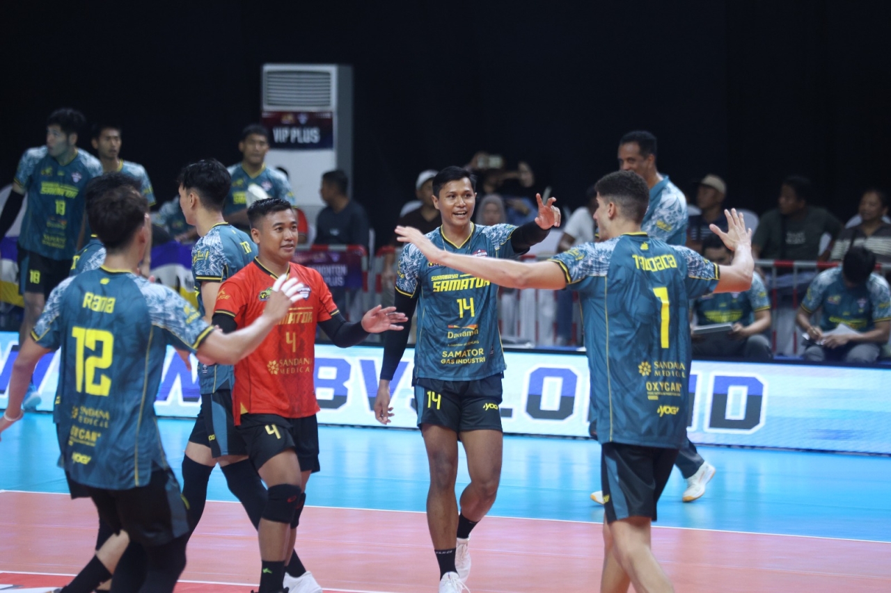 Surabaya Samator Bikin Deg-degan, Akhirnya Kunci Tiket Final Four Usai Kalahkan Bhagasasi